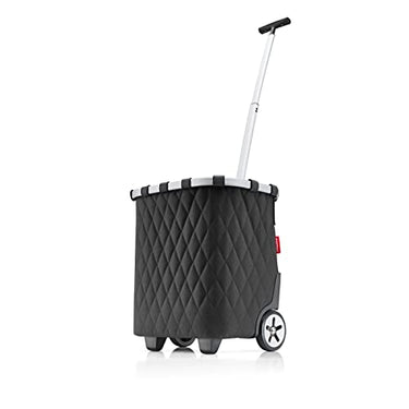 reisenthel carrycruiser Rhombus Black – Tragbarer Einkaufstrolley mit stabilem Aluminiumrahmen, Schultergurt und herausnehmbarer Netz-Innentasche – Aus wasserabweisendem Material im Sale